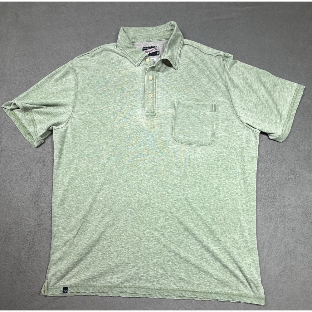 Johnnie-O Polo Shirt Mens Large Green Performance Prep Hangin Out Lightweight